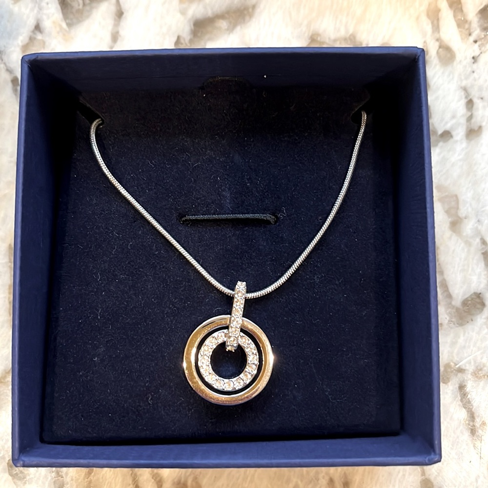 Swarovski circle pendant necklace